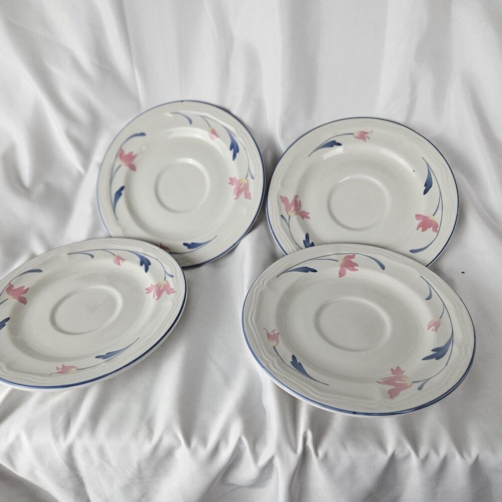 Lot‎ of 6 AVONLEA by Citation Com Panies Saucer  Plates Vintage No Chips